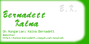 bernadett kalna business card